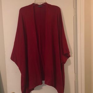Red Madison Poncho Sweater